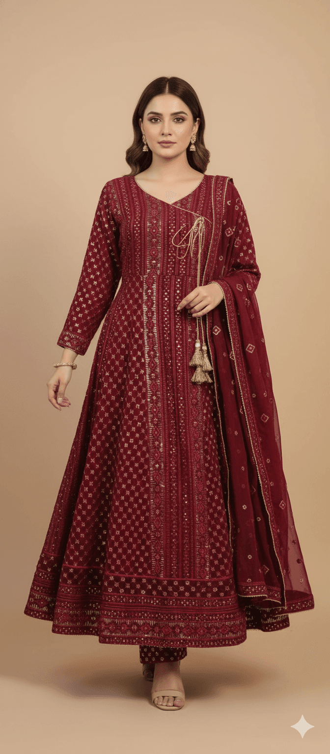 Minahil Maxi - Red